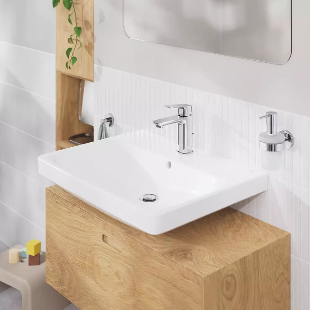 Змішувач для умивальника GROHE CUBEO 1017490000 хром, одноважільний М-Size, pop-up