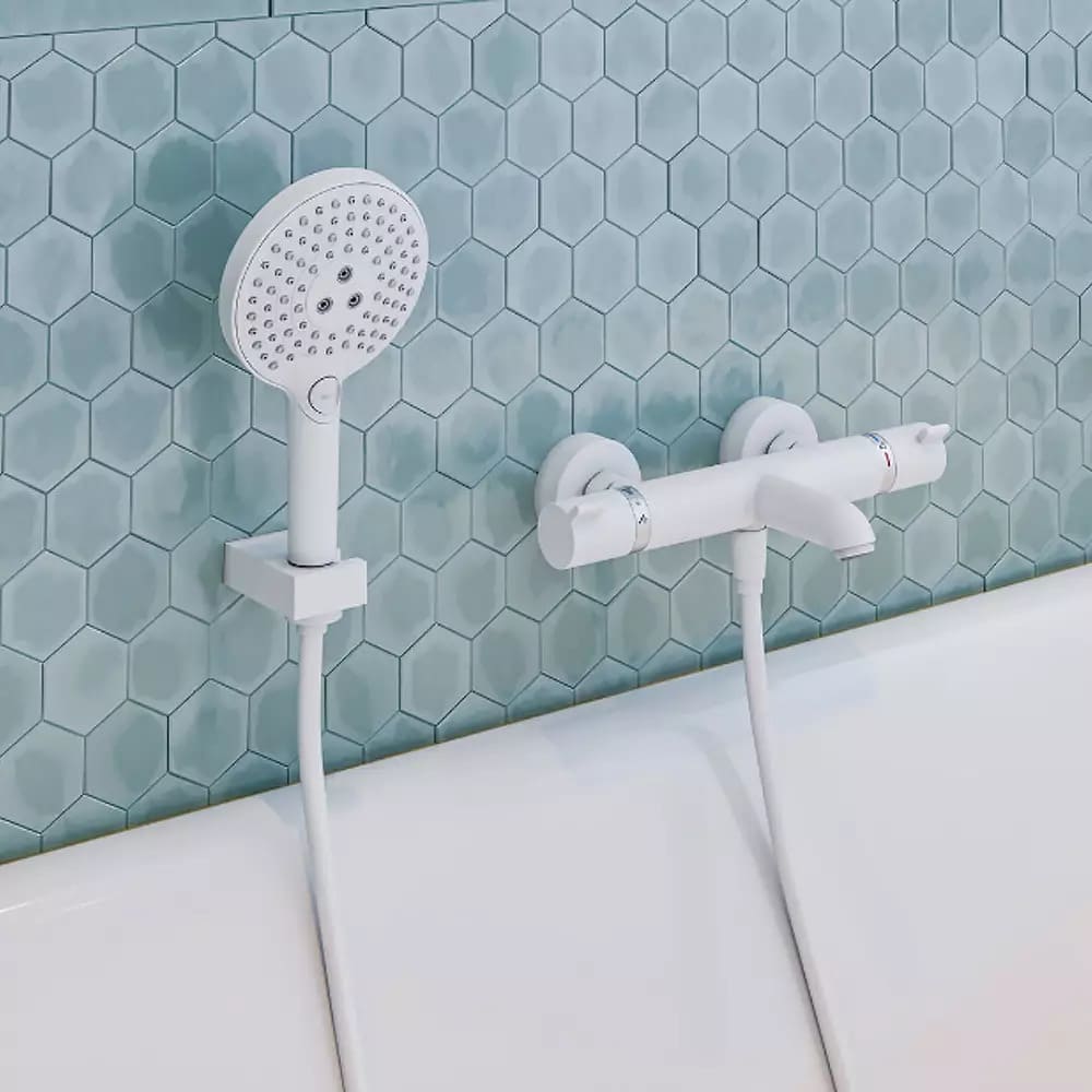 Змішувач для ванни HANSGROHE ECOSTAT 13114700 термостат, білий