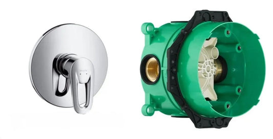 Змішувач для душу прихованого монтажу HANSGROHE SHOWER SELECT 14675090+01800180 IBOX universal, хром