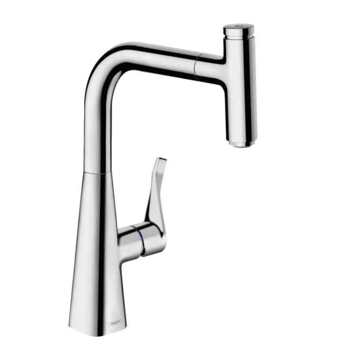 Змішувач для кухні HANSGROHE METRIS SELECT 14857000 одноважільний, з висувним виливом, хром