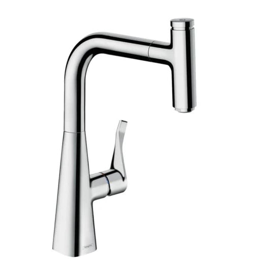 Змішувач для кухні HANSGROHE METRIS SELECT 14857000 одноважільний, з висувним виливом, хром