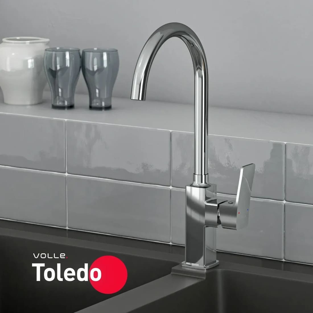 Змішувач для кухні VOLLE TOLEDO 1551.110101 хром, 25 мм