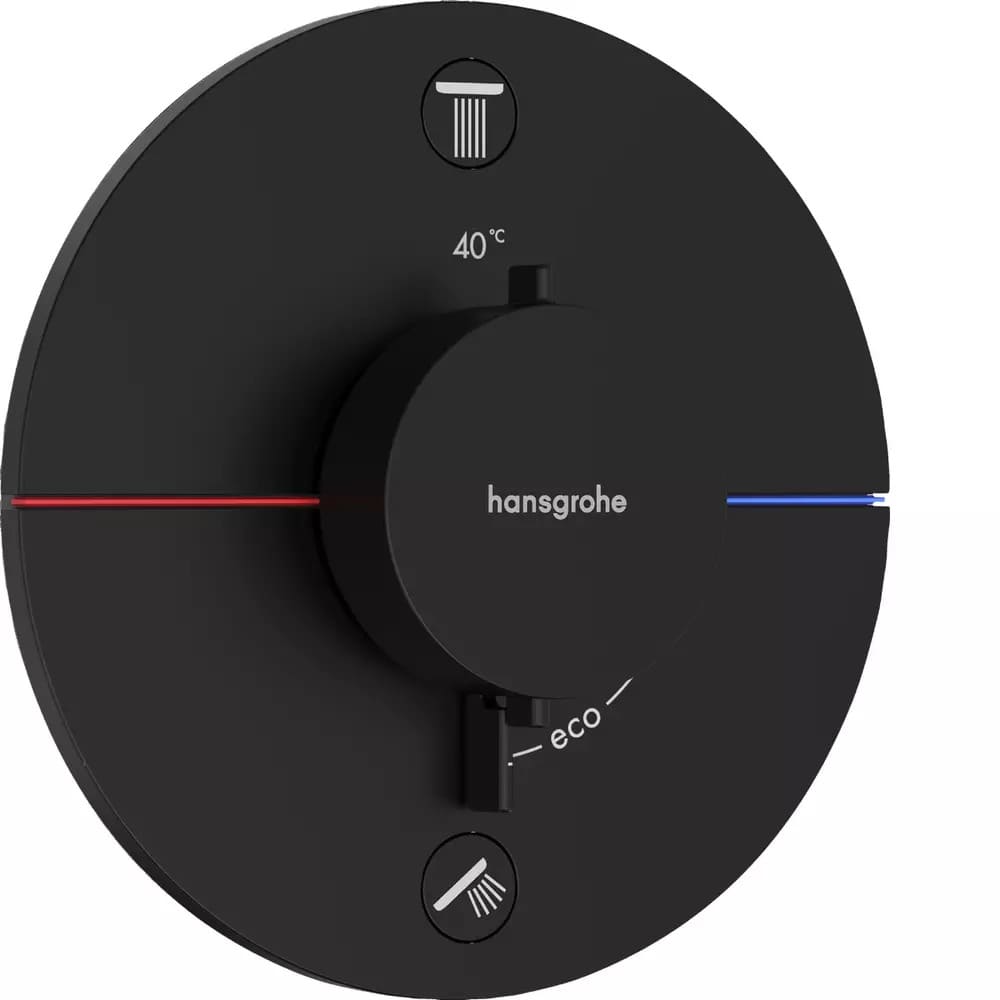 Змішувач для душу прихованого монтажу HANSGROHE SHOWER SELECT S 15554670 2 функції, чорний матовий