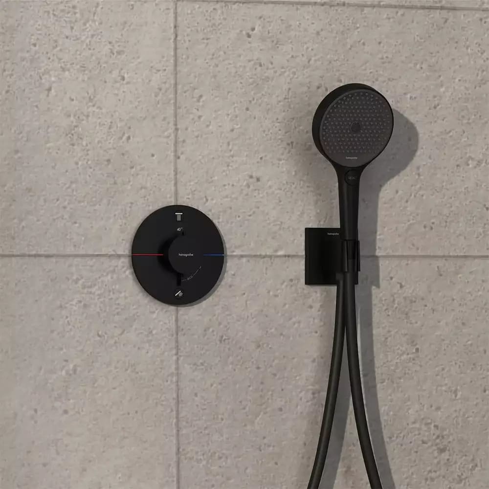 Змішувач для душу прихованого монтажу HANSGROHE SHOWER SELECT S 15554670 2 функції, чорний матовий