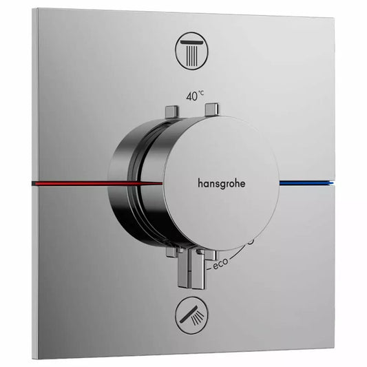 Змішувач для душу прихованого монтажу HANSGROHE SHOWER SELECT 15572000+01500180 термостат, 2 функції, IBOX universal 2.0, хром