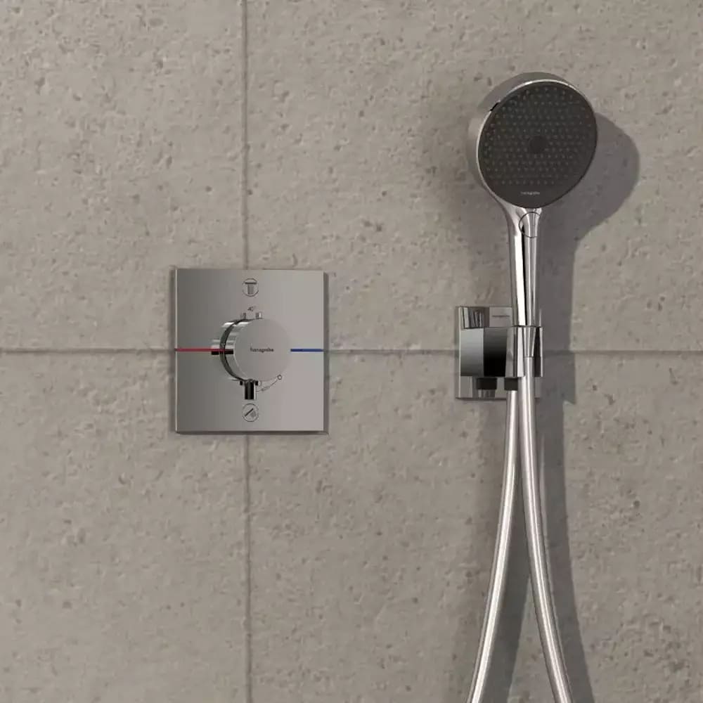 Змішувач для душу прихованого монтажу HANSGROHE SHOWER SELECT 15572000+01500180 термостат, 2 функції, IBOX universal 2.0, хром