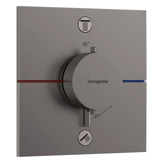 Змішувач для душу прихованого монтажу HANSGROHE SHOWER SELECT 15572340+01500180 термостат, IBOX universal 2.0, чорний матовий