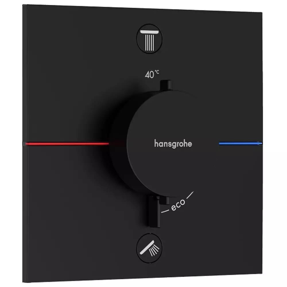 Змішувач для душу прихованого монтажу HANSGROHE SHOWER SELECT 15572670 2 функції, чорний матовий
