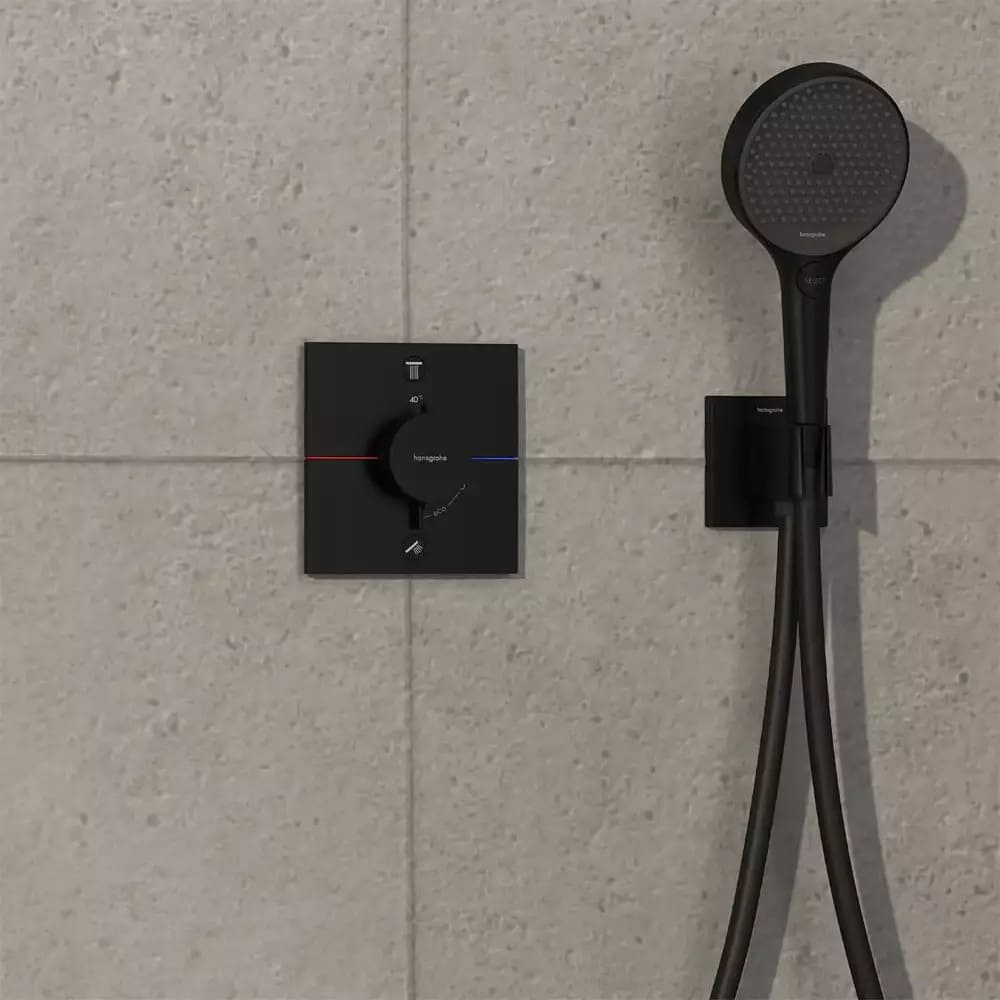 Змішувач для душу прихованого монтажу HANSGROHE SHOWER SELECT 15572670 2 функції, чорний матовий