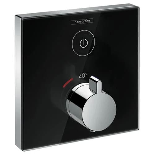 Змішувач для душу прихованого монтажу HANSGROHE SHOWER SELECT 15737600+01800180 термостат, чорний/хром