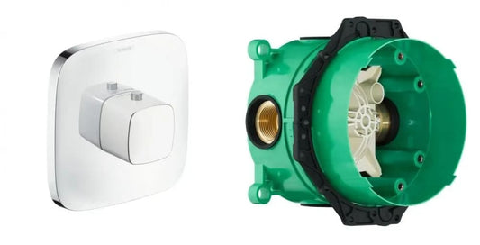 Змішувач для ванни прихованого монтажу HANSGROHE SHOWER SELECT 15770400+01800180 термостат, IBOX universal, хром