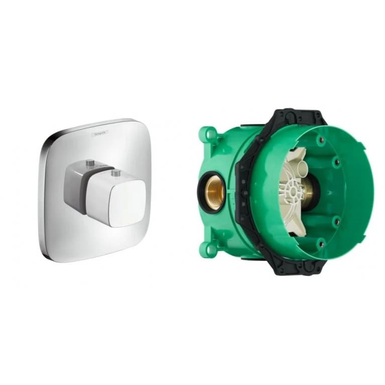 Змішувач для ванни прихованого монтажу HANSGROHE SHOWER SELECT 15772400+01800180 термостат, IBOX universal, хром