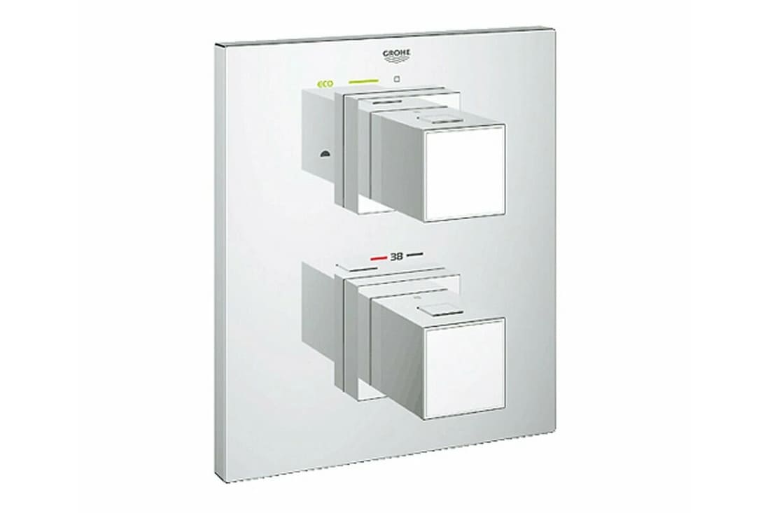 Змішувач для ванни прихованого монтажу GROHE GROHTHERM CUBE 19958000 термостат, хром