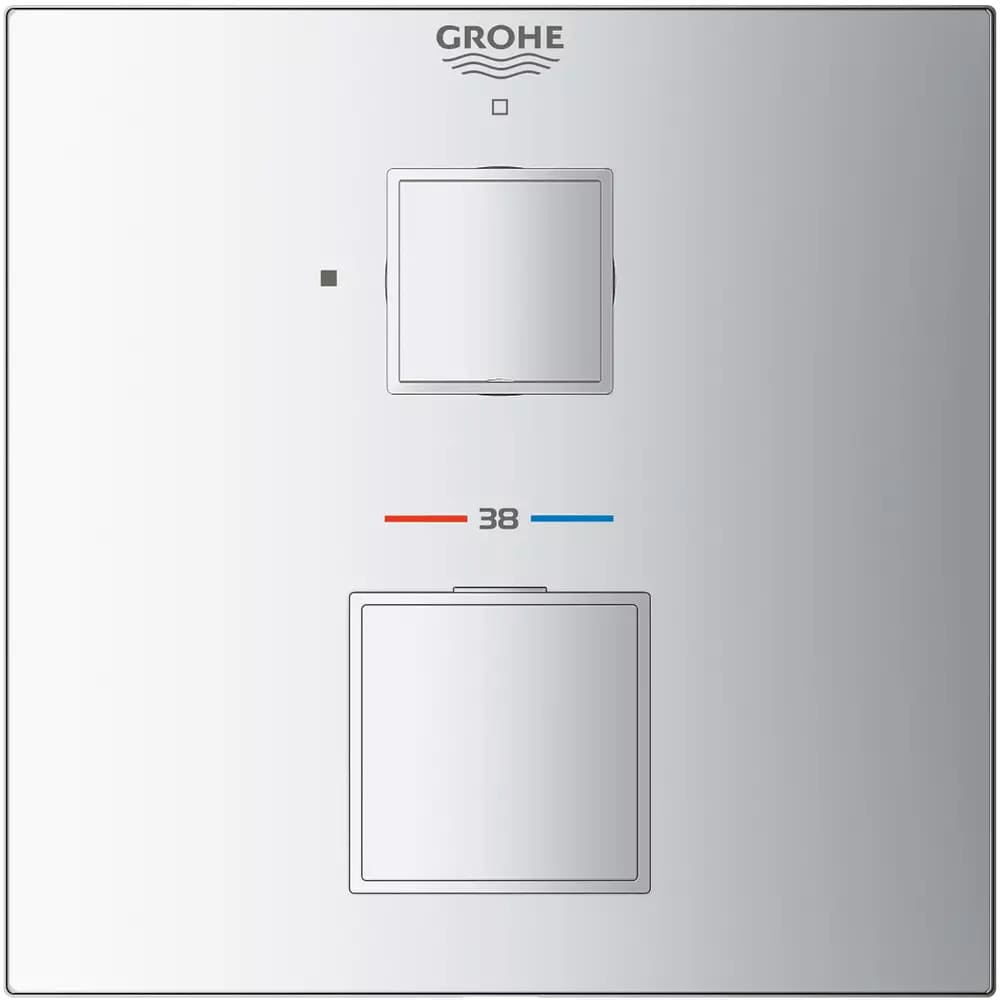 Змішувач для душу прихованого монтажу GROHE GROHTHERM CUBE 24153000 хром