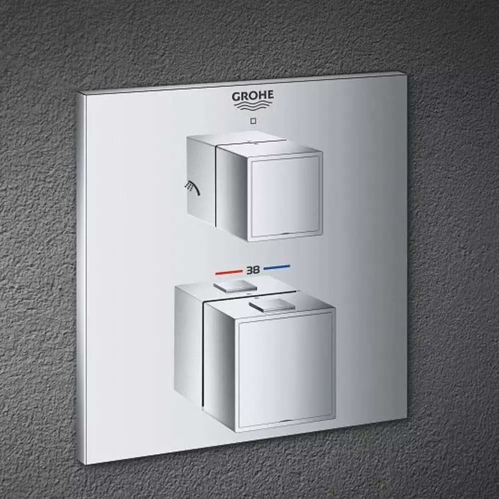Змішувач для душу прихованого монтажу GROHE GROHTHERM CUBE 24154000 хром