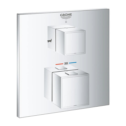 Змішувач для ванни прихованого монтажу GROHE GROHTHERM CUBE 24155000 хром