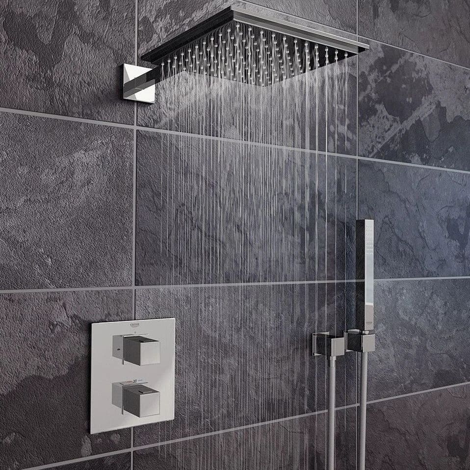 Змішувач для ванни прихованого монтажу GROHE GROHTHERM CUBE 24155000 хром