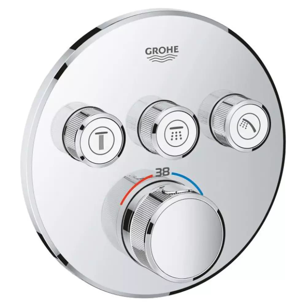 Змішувач для душу прихованого монтажу GROHE SMARTCONTROL 29121000 термостат, 3 функції, хром