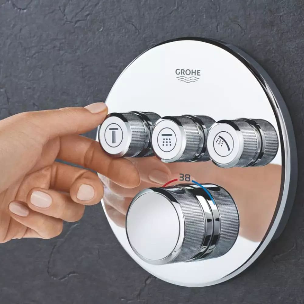 Змішувач для душу прихованого монтажу GROHE SMARTCONTROL 29121000 термостат, 3 функції, хром