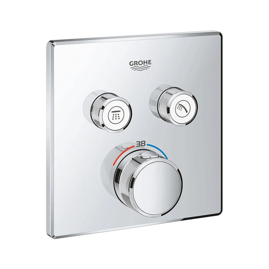 Змішувач для душу прихованого монтажу GROHE SMARTCONTROL 29124000 термостат, 2 функції, з вбудованим утримувачем ручного душу, хром