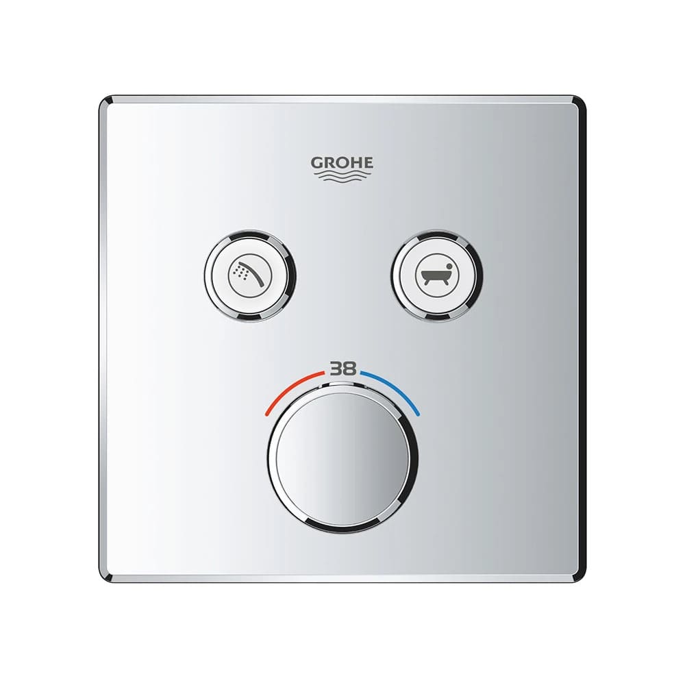 Змішувач для душу прихованого монтажу GROHE SMARTCONTROL 29124000 термостат, 2 функції, з вбудованим утримувачем ручного душу, хром