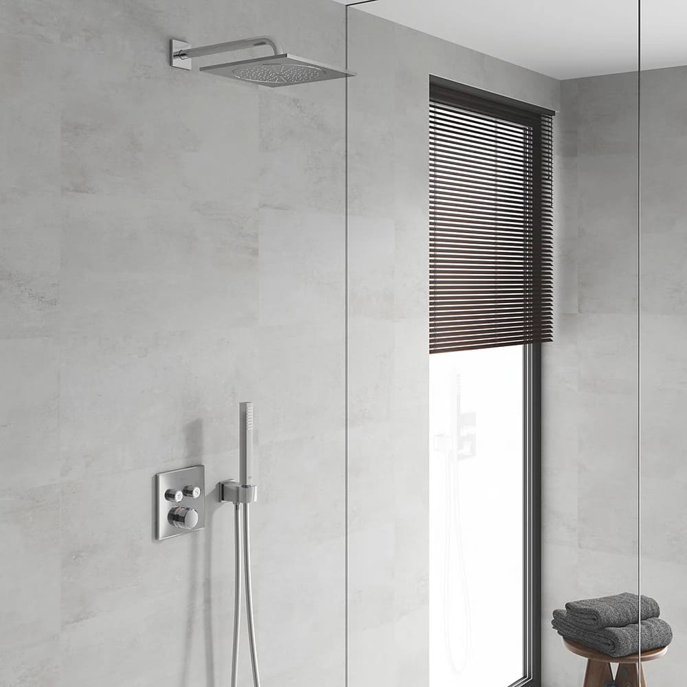 Змішувач для душу прихованого монтажу GROHE SMARTCONTROL 29124000 термостат, 2 функції, з вбудованим утримувачем ручного душу, хром