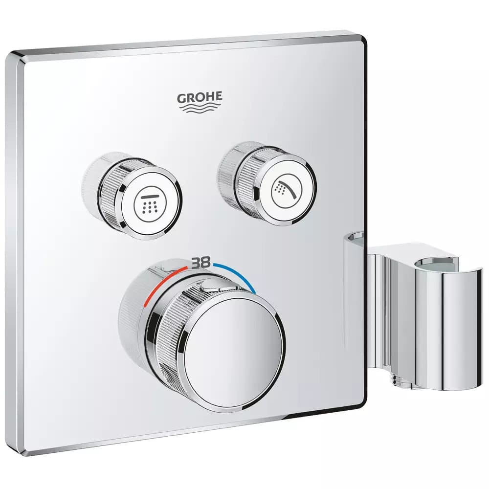 Змішувач для душу прихованого монтажу GROHE SMARTCONTROL 29125000 термостат, 2 функції, з вбудованим утримувачем ручного душу, хром