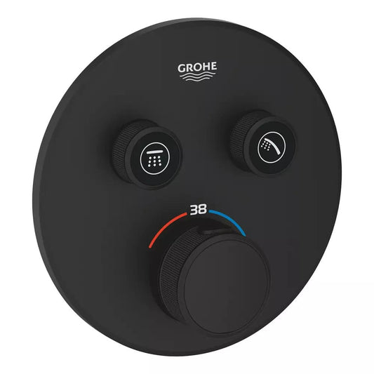 Змішувач для ванни прихованого монтажу GROHE SMARTCONTROL 29507KF0 термостат, чорний матовий