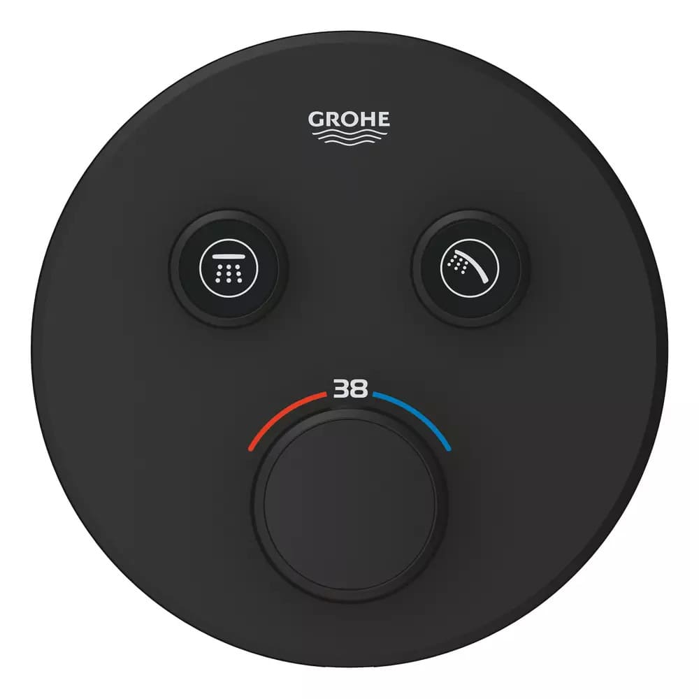 Змішувач для ванни прихованого монтажу GROHE SMARTCONTROL 29507KF0 термостат, чорний матовий
