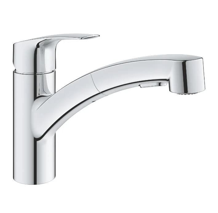 Змішувач для кухні GROHE EUROSMART 30305001 з висувним виливом, хром