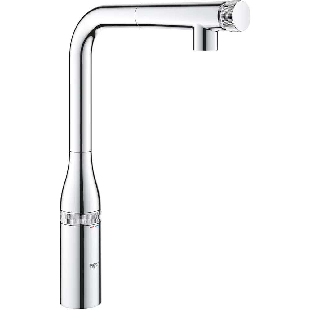 Змішувач для кухні сенсорний GROHE ESSENCE 31615000 з висувним виливом, термостат, хром