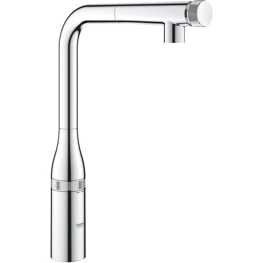 Змішувач для кухні сенсорний GROHE ESSENCE 31615000 з висувним виливом, термостат, хром