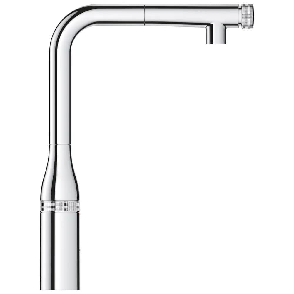 Змішувач для кухні сенсорний GROHE ESSENCE 31615000 з висувним виливом, термостат, хром