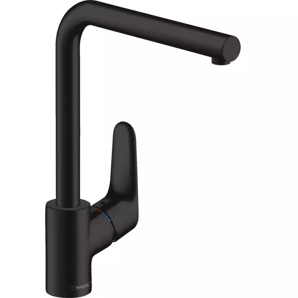 Змішувач для кухні HANSGROHE FOCUS 31817670 одноважільний,з висувним виливом, чорний