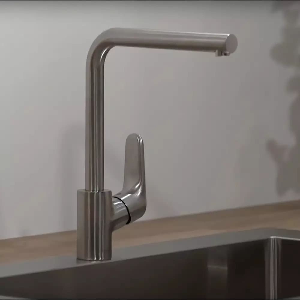 Змішувач для кухні HANSGROHE FOCUS 31817800 одноважільний, сталевий