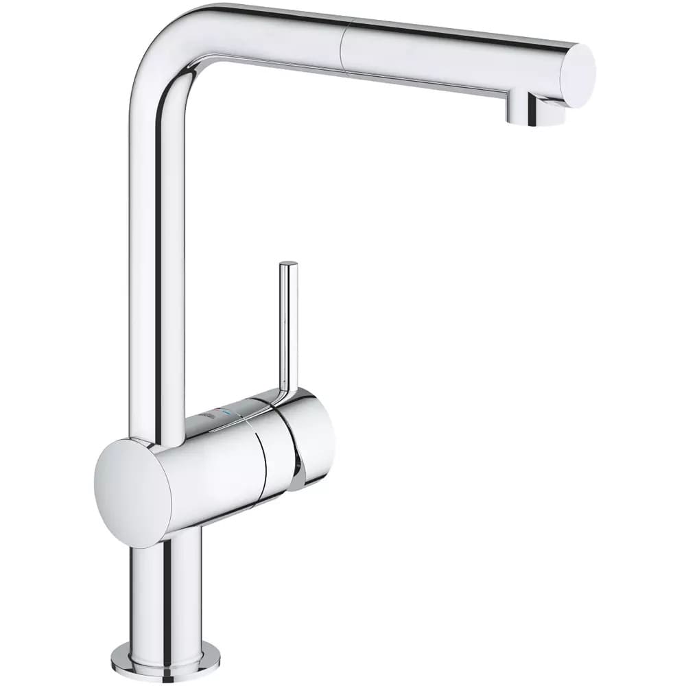 Змішувач для кухні GROHE MINTA 32168000 одноважільний, з висувним виливом, хром