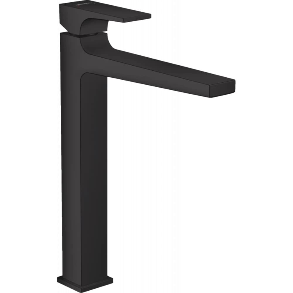 Змішувач для умивальника HANSGROHE METROPOL 32512670 одноважiльний, зi зливним клапаном Push-Open, чорний матовий