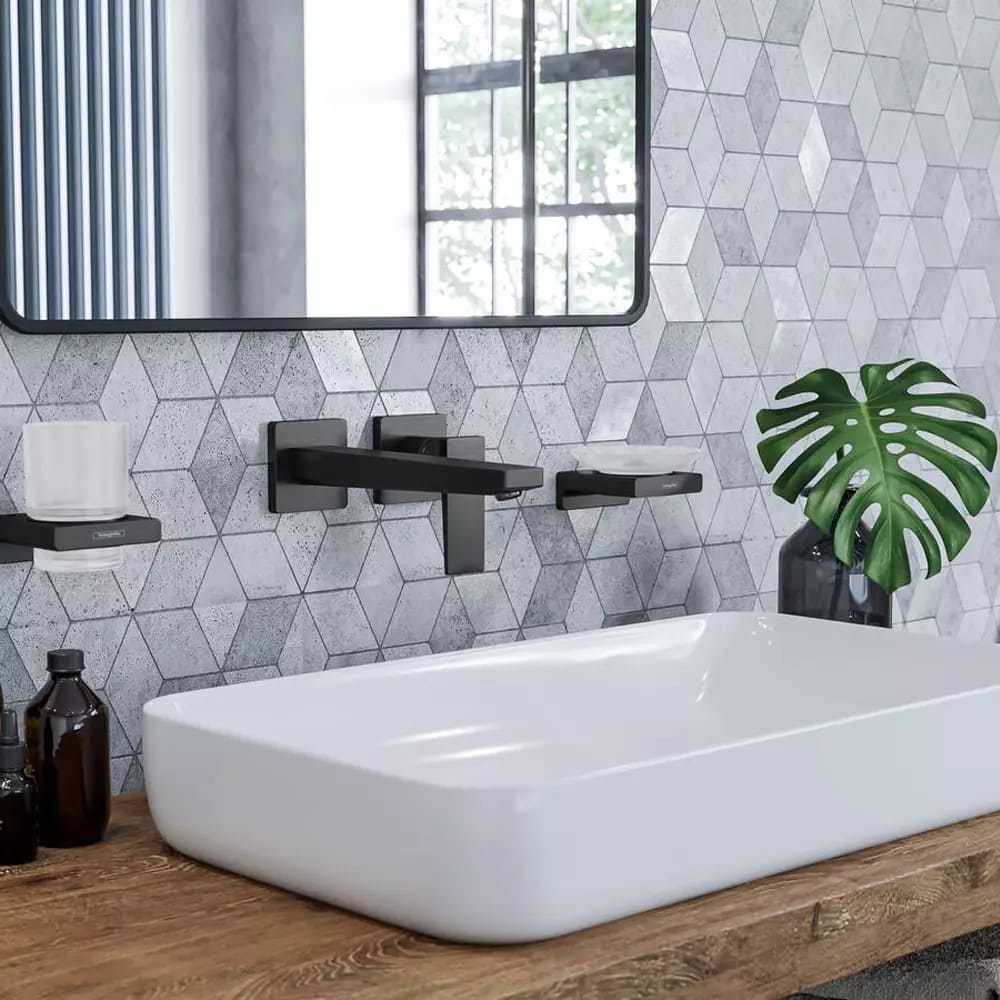 Змішувач прихованого монтажу для умивальника HANSGROHE METROPOL 32526670 одноважiльний, чорний матовий