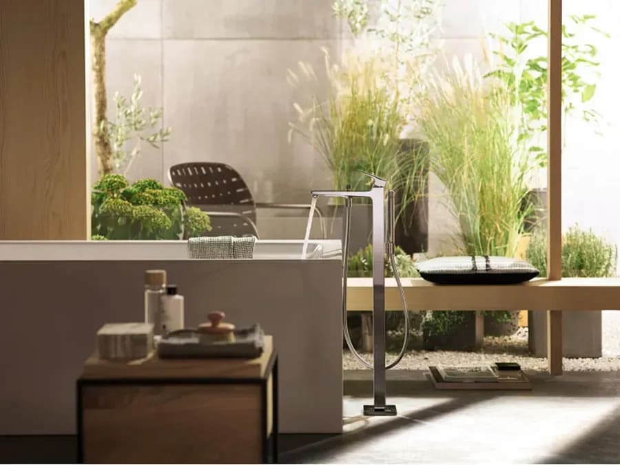 Змішувач для ванни підлоговий HANSGROHE METROPOL 32532340 графіт