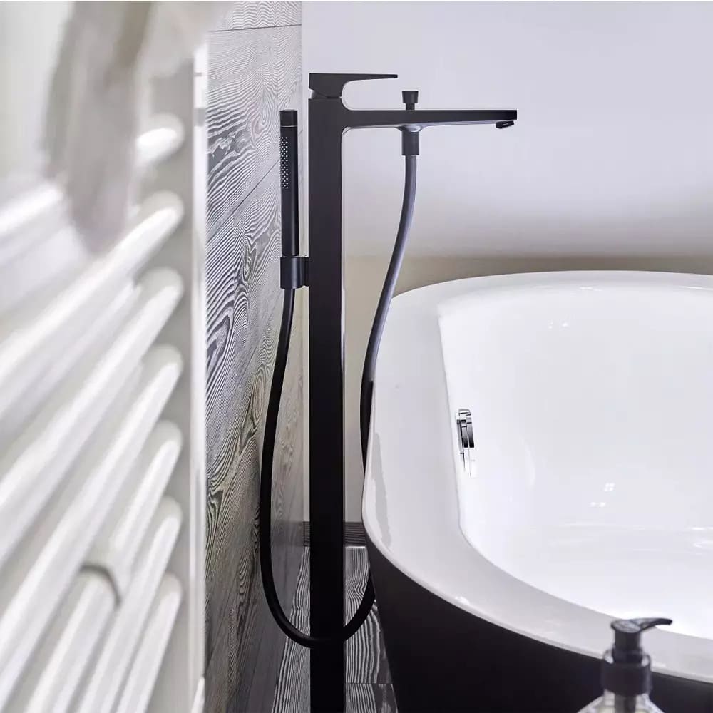 Змішувач для ванни підлоговий HANSGROHE METROPOL 32532670 чорний матовий