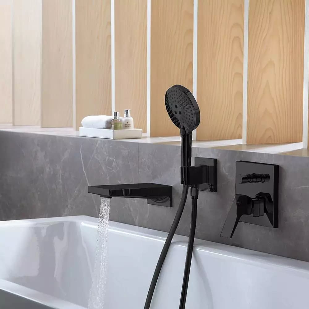 Змішувач для ванни прихованого монтажу HANSGROHE METROPOL 32545670 чорний матовий