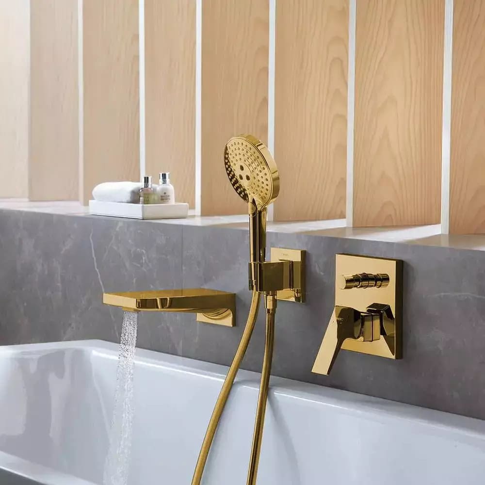 Змішувач для ванни прихованого монтажу HANSGROHE METROPOL 32545990 Золотий