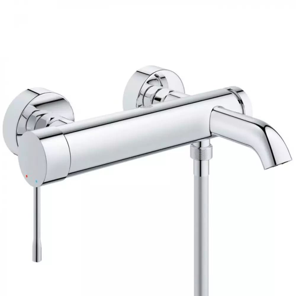 Змішувач для ванни GROHE ESSENCE 33628001 з душовим гарнітуром (ручний душ, шланг, тримач), хром