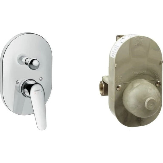Змішувач для ванни прихованого монтажу HANSGROHE NOVUS 71047000+31741180 хром
