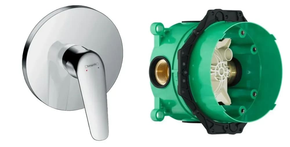 Змішувач для душу прихованого монтажу HANSGROHE NOVUS 71065000+01800180 IBOX universal, хром