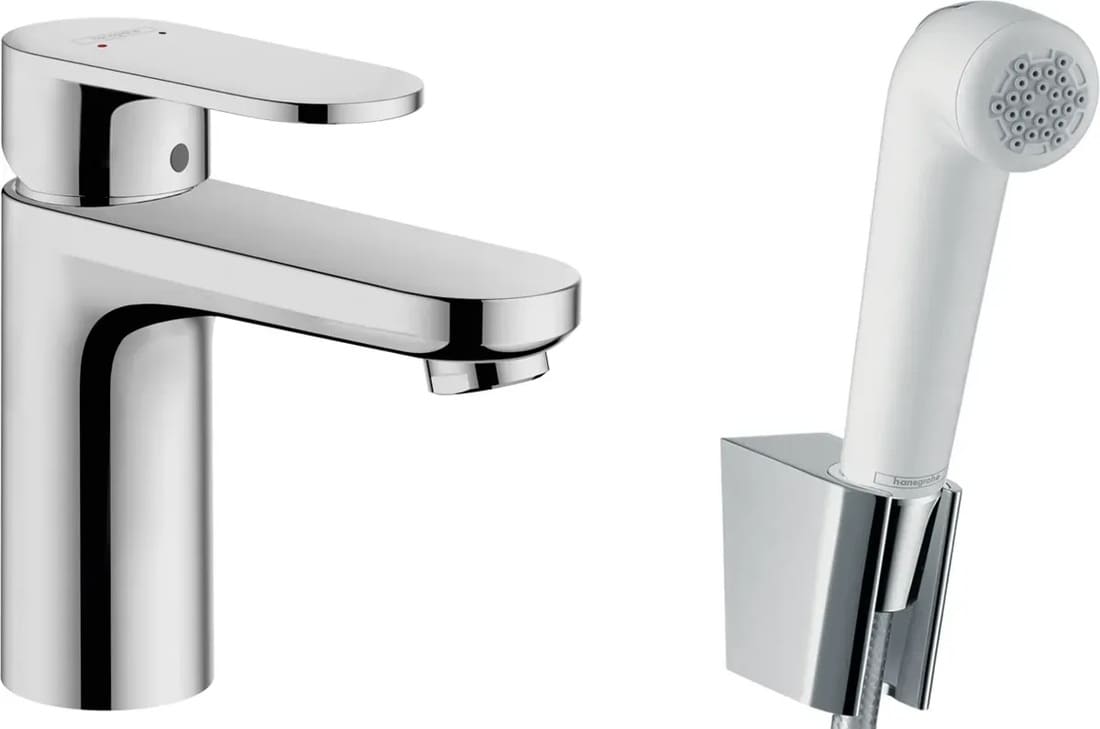 Змішувач для умивальника HANSGROHE VERNIS BLEND 71215000 з гігієнічною лiйкою