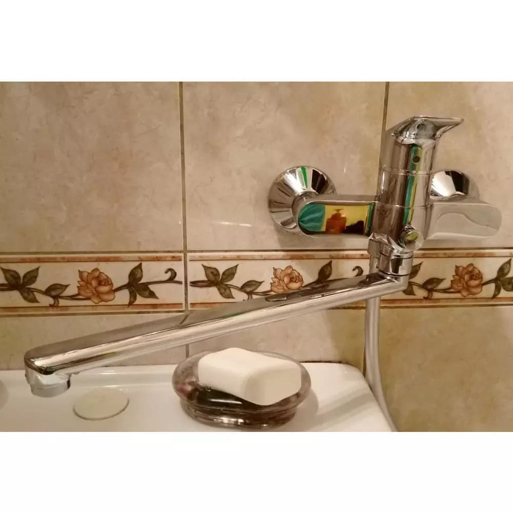 Змішувач для ванни HANSGROHE LOGIS 71402000 з довгим виливом, хром
