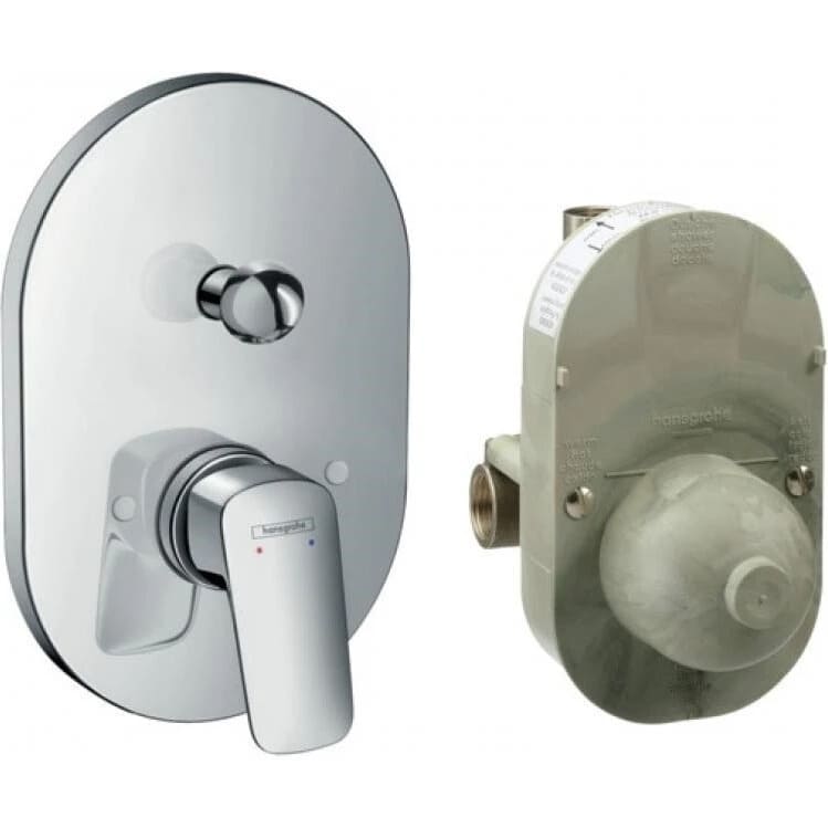 Змішувач для ванни прихованого монтажу HANSGROHE LOGIS 71409000 хром