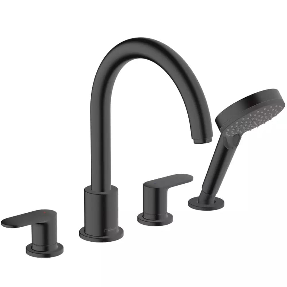 Змішувач для ванни на борт HANSGROHE VERNIS BLEND 71456670 чорний матовий