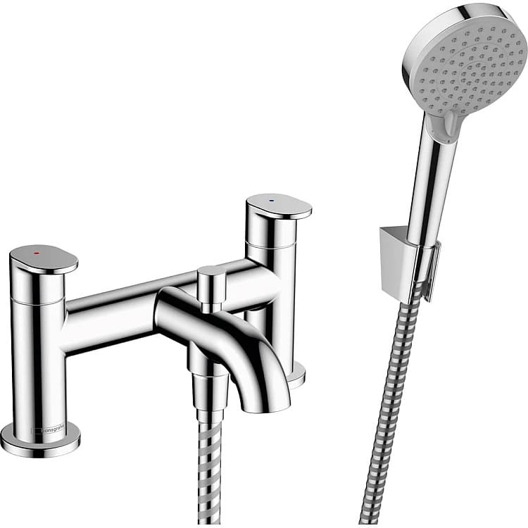Змішувач для ванни на борт HANSGROHE VERNIS BLEND 71461000 на 2 отвори з душевим набором, хром